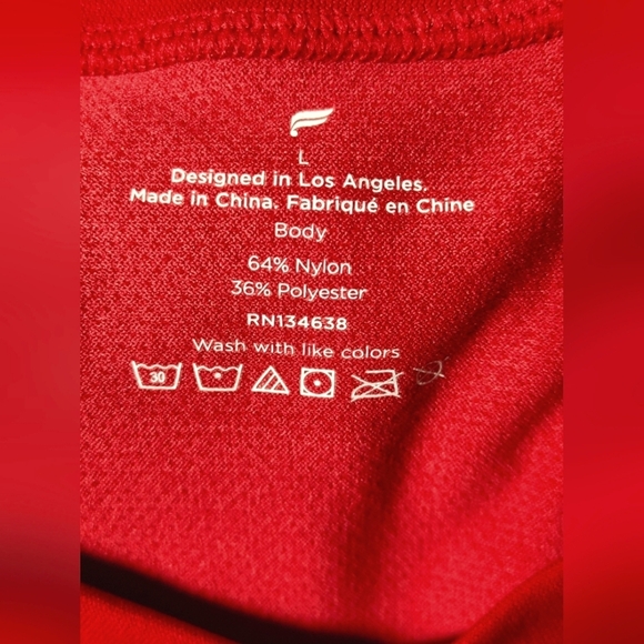 Fabletics Men's Red Short Sleeve Training Day T-shirt | Medium - Picture 5 of 5